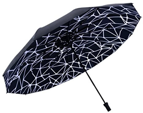 Paraguas Mujer Sombrilla Paraguas De Doble Uso Paraguas De Tres Pliegues, Sombrilla De Vinilo Paraguas Antiviento