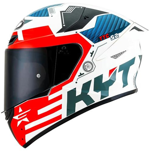 KYT Casco Tt-course Fuselage Rojo/Blanco S