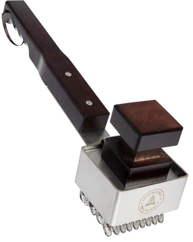 Dampfgrillbürste borstenfrei - Edelstahl - Drahtlose Grillbürste für Outdoor-Grill Dampf Eis wie es Roste reinigt - 1,4 kg, robuste Grillreinigungsbürste - BBQ Grillbürste von Hickory Summit