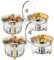 Warmounts GG4-5QT-R Chafing Dishes, Lebensmittelechter Edelstahl, Gold