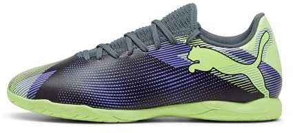 Puma Herren Future 7 Play Indoor Trainer Soccer ShoesPUMA Herren Future 7 Play Hallentrainer Fußballschuhe, Weiß-Schwarz-Giftrosa, Größe 41