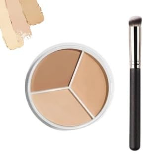 Tifitm 3-in-1-Contouring- und Brighten-Concealer-Palette, Creme-Contouring-Make-up-Set, Full-Cover-Concealer-Palette, Gesichtsformungswerkzeug, for Kaschieren von Augenringen, Rötungen und Hautunreinh