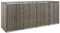 Abri Poubelle Extérieur, Cache Poubelle Abri pour Poubelle Conteneur pour Cache-Poubelle Abri pour Poubelle Quadruple Gris 274x80x117 cm Résine tressée