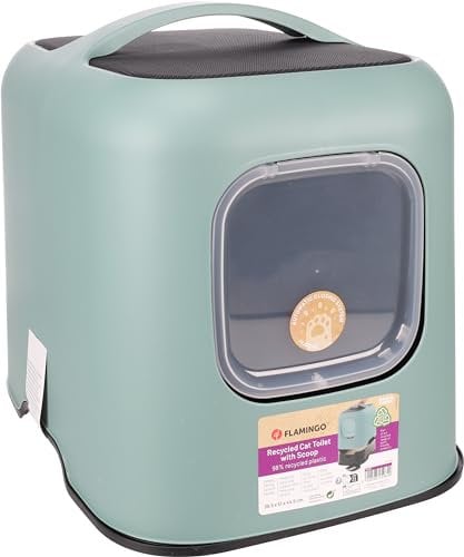 Flamingo GESCHLOSSENE KATZENTOILETTE Trudy GRÜN 38,5x51x44,5CM