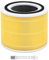 Laukowind Purificatore d'aria per Levoit Core 300 & Core300S Filtro di ricambio a carbone attivo, 2 in 1, purificatore d'aria, 2 pezzi, giallo