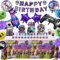 92PCS Ensemble Vaisselle Fête Kit Fortnit-e, Decoration Anniversaire avec Assiette Nappe Ballon Bannière d'Anniversaire, Kit de Fête Anniversaire pour 10 Invités
