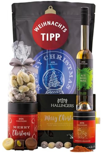 Hallingers Genuss Manufaktur Weihnachtliche Geschenk Wundertüte XXL, Gourmet-Köstlichkeiten als Geschenkkorb zu Weihnachten|Made in Bayern