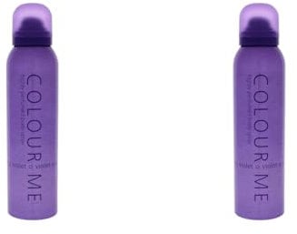 COLOUR ME Violet Perfume for Women. 150ml Body Spray, Luxury Fragrance - Womens Perfume, Long Lasting Fragrance for Women by Milton-Lloyd (Pack of 2)