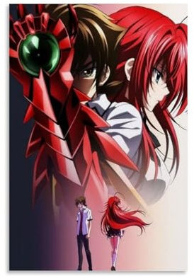 Anime High School Dxd Characters Art Group Picture Poster Dekorative Malerei Leinwand Wandkunst Wohnzimmer Poster Schlafzimmer Malerei 12x18inch(30x45cm)
