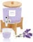 Les-Theresa Laundry Detergent Storage, Liquid Detergent Dispenser With Measuring Cup Fabric Softener Storage Bottle, Laundry Liquid Dispenser With Tap Laundry Containers for Laundry Room (01)
