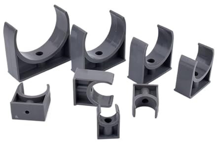 Plastic PipeClips Hose Clips ID 20-75mm PVC Abrazadera de tubo en forma de U Abrazadera de plástico Soporte de tubo Conexión de agua de jardín(I.d 75mm, 5piezas)