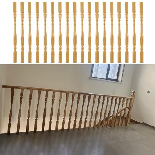 Eleganti balaustre for scale in legno massello - Colonne for interni/esterni da 37,4/33,5 pollici (confezione da 1/5/10/20)(95cm/37.4in 18 Pack)