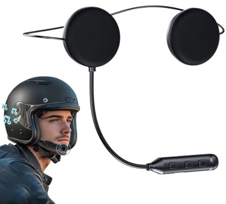 Nybhyjka Auriculares para Casco de Motocicleta, intercomunicador Inteligente inalámbrico, Respuesta automática, Auriculares ultrafinos de 12 mm para Motocicleta, equitación, esquí, Deportes al Aire