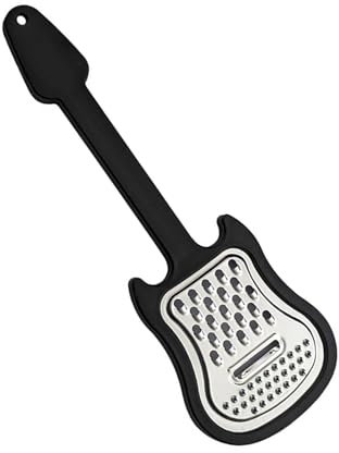 Rallador de queso resistente multiusos de acero inoxidable con forma de guitarra con mango ergonómico para uso de rallar, rallador de cocina de mano