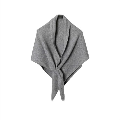 Pashmina-Schal für Damen, einfarbig, gestrickt, Strickschal, Cardigan, Umhang, Wolle, Kaschmir, Schulteroberteile, Schals, grau, Einheitsgröße