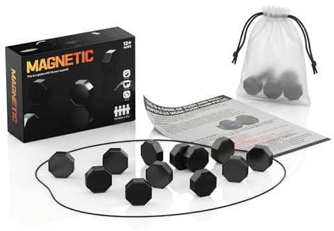 Juego de mesa magnético con 20 imanes, juego de mesa magnético para niños y adultos, juego de mesa para viajes, juego de mesa familiar, juguete pedagógico interactivo con imanes, ajedrez magnético