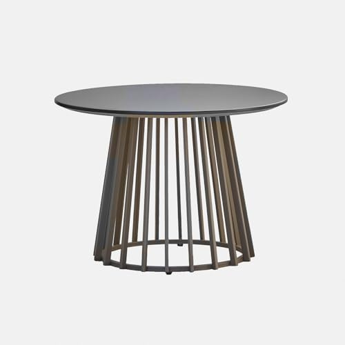 Loberon Beistelltisch Olianne - Tischplatte aus Beton - Stabiler Stand - Moderner Look - Ablagetisch - Besitellmöbel - Stahl, braun/schwarz