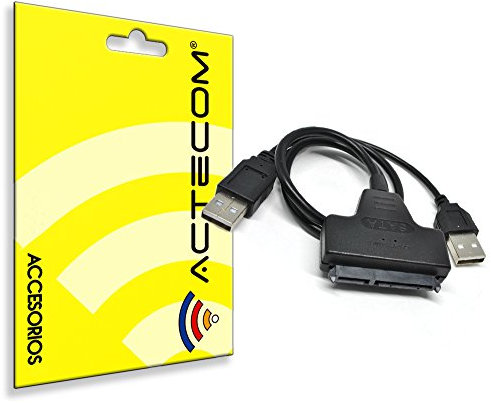 actecom® Cable Adaptador SATA A USB 2.0 HD DVD Lector Conector Datos Copia Seguridad Backup Adaptador sata Disco Duro