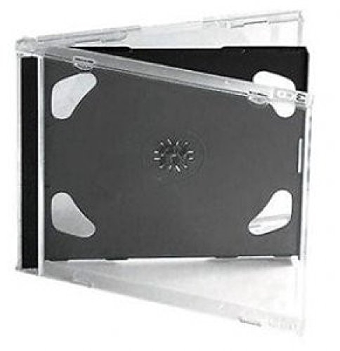 MasterStor, custodia per CD/DVD doppia da 10,4 mm, per 2 CD, con vassoio in nero (confezione da 1, 2, 5, 10, 25, 50, 100 pezzi)