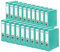 Original Falken 20er Pack PP-Color Kunststoff-Ordner. Made in Germany. 8 cm breit DIN A4 Pastell-Farbe türkis Ringordner Vegan Aktenordner Briefordner Büroordner Plastikordner Schlitzordner