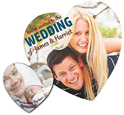Personalised Jigsaw Puzzle heart shape Custom Photo printed with your image (Heart)