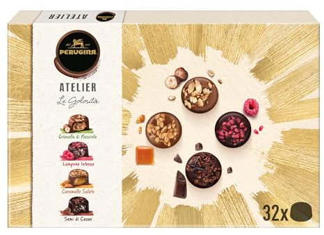 Perugina Atelier Le Golosità Cioccolatini Assortiti al Latte e Fondente Regalo, 398g