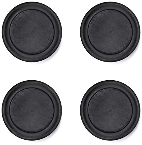sossai® Pulsar - Waschmaschinen Schwingungsdämpfer | Vibrationsdämpfer | 4 Stück | Farbe: Schwarz | Material: Vollgummi | Anti-Vibration | rutschfest