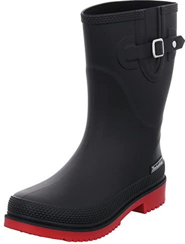 Bockstiegel Lotte-K Gummistiefel in Übergrößen Schwarz 10323_1 schwarz/rot große Unisexschuhe, Größe:43