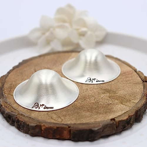 Supa Chérie The Original Silver Nursing Cups - Nipple Shields for Nursing Newborn - Newborn Essentials Must Haves - Nipple Covers Breastfeeding - Soothe and Protect Your Nursing Nipples - 925 CT