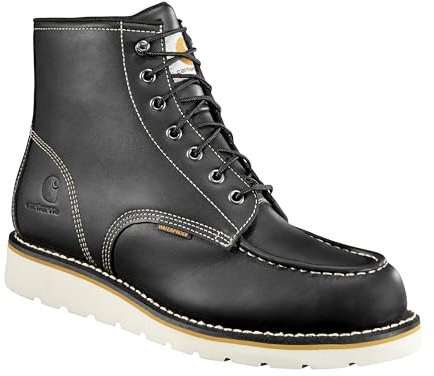 Carhartt Herren 15,2 cm wasserdichter Keilabsatz mit weicher Zehen Arbeitsstiefel, Schwarz, 39.5 EU Weit