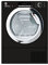 Hoover H-Dry 300 BATDH7A1TCEB Integrated Heat Pump Tumble Dryer, Wifi Connected, 7KG, Sensor Dry, Large display, Black with Chrome Door