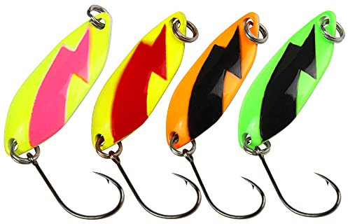 FTM 4 Spoon Spark 2,5g - Forellenblinker zum Spinnangeln, Blinker zum Forellenangeln am Forellensee, Spoonblinker, Löffelblinker