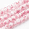 OLYCRAFT 45 pièces 9~12 mm Feuille D'Argent Verre au Chalumeau Perles en Verre à la Main Rondes Perles en Vrac pour Chapelet Fabrication de Bijoux Artisanat avec Trou de 2 mm - Ruban Rose