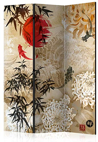 murando Akusticher Raumteiler Orient Japan Asia Foto Paravent 135x172 cm beidseitig auf Vlies-Leinwand Bedruckt Akustikschaum Trennwand Spanische Wand Sichtschutz Home Office Blumen p-C-0003-z-b