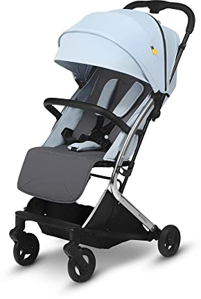 skiddoü Kinderbuggy Mikkeli, Kinderbuggy klappbar, aluminium Stroller, leichter Reisebuggy, bequemer Kinderwagen Buggy, Kinder Buggy zusammenklappbar, reise Buggy, Buggy mit Liegefunktion, blau