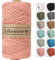 Likeecords Makramee Garn 4mm x 100m,Natürliches Baumwollschnur, Makramee-Seil,Bunte Bastelkordel aus Baumwolle für Taschen, Wandbehänge, Pflanzenaufhänger (Fleischmehl)