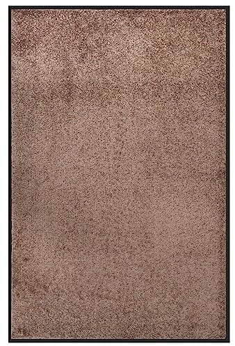 vidaXL Fußmatte Schmutzfangmatte Türmatte Schmutzmatte Sauberlaufmatte Fußabtreter Türvorleger Schmutzfangläufer Teppich Matte Braun 80x120cm