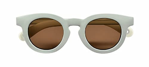 BÉABA, Gafas de Sol para Bebé 9-24 Meses, Protección 100% UV - CAT 3, Protección Lateral, Confort Óptimo, Patillas Ajustables 360°, Adaptables a la Vista, Colección Retro Delight Cloud Blue