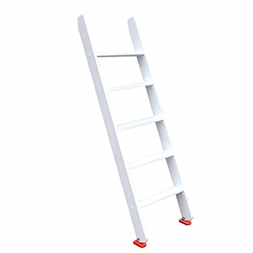 Holz-Etagenleiter für Wohnmobilbett/Hochbett/Hochbett, 56-69-Zoll-Camper-Etagenleiter mit Haken, Einzelbett/Dachboden-Plattform-Trittleiter für Erwachsene, Belastung 150 kg (Farbe: