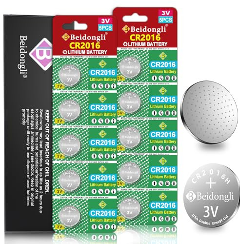 CR2016, batteria a bottone al litio da 3 V, CR 2016, 10 pezzi