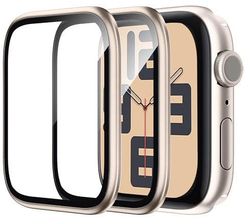WSKEN Schutzfolie für Apple Watch Series SE2/SE/6/5/4 40mm Folie, [Titanium Alloy Frame] Displayschutz Schutzfolie Blasenfreie, 3D Volle Abdeckung, Anti-Staub, Anti-Kratzer, Anti-Fingerabdruck