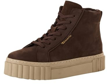 Tamaris Damen Stiefelette Leder Wechselfußbett; DARK BROWN, EU 40