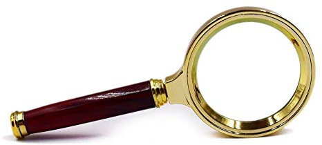 Ultraklare Lupe, Leselupe, 10-fache Vergrößerung, Glas, Handlupe, Griff 60 mm – 90 mm powerfully