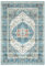 IDIMEX Teppich Traditional waschbar 200 x 300 cm Türkis mit Beige und Rostrot Vintage Kurzflor rutschfest, schmutz- und wasserabweisend, strapazierfähig, pflegeleicht mit orientalischem Muster
