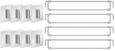 Yominerr 4-Teiliges Kühlstangensystem für Wohnmobile, 31,8-57,1 cm, Verstellbare Spannstangen Aus Edelstahl für Wohnmobil-Kühlschränke, Zubehör für Wohnmobil-Kühlschränke