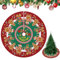 ACTOYS Jupe de Sapin de Noël 120cm - Couvre Pied Rond Rouge - Couverture de Base et Tapis Cache-Pied (Rouge-B)
