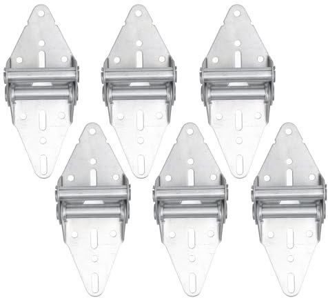 Bisagras Universales para Puertas de Garaje, 6 Piezas Bisagras para Puertas de Garaje de Acero Inoxidable de Doble Rodamiento Resistente para Reemplazo de Puertas de Garaje