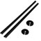 2PCS Pipe Cover Kit, 15x500mm Radiator Pipe Covers with Collars Easy Install for Copper Plastic Pipes(Black)