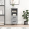 TJROO Sideboard Küchenschrank 34,5 x 34 x 90 cm Mehrschichtholz Mehrzweckschrank Büro Minimalistischer Stil Buffet Esszimmer Schrank Organizer mit 2 Schubladen und 2 Fächern Grau Beton