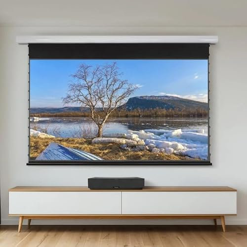 NothingProjector Pantalla Motorizada 100 Pulgadas, Despliegue Automático, ALR Montaje Techo/Pared, 4K UHD, 16:9, Mando a Distancia, para Proyectores Tiro Ultra Corto, Cine en Casa A